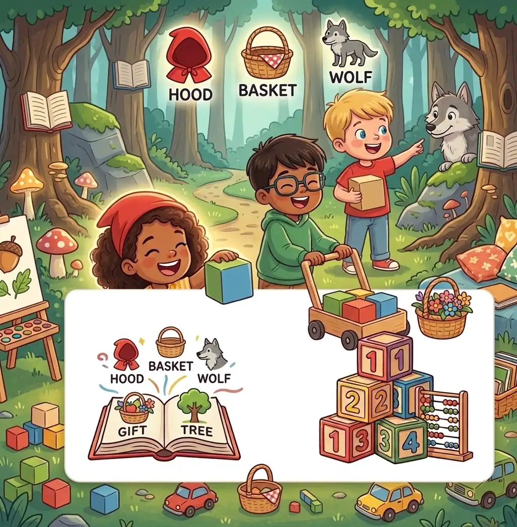 Inglese with RED RIDING HOOD